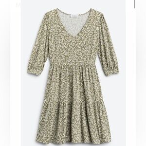 Green, floral, and fun dress